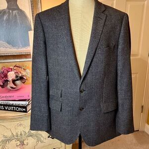 EEUC Men's J.Crew Ludlow Plaid Blazer Jacket Sports Coat Size 44L 44 Long